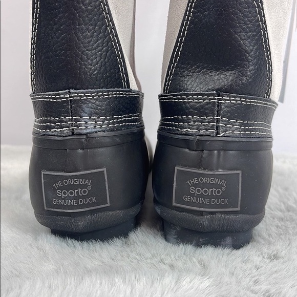 Sporto® Natasha; Waterproof Suede and Leather Duck Boot, Winter White - Picture 4 of 7